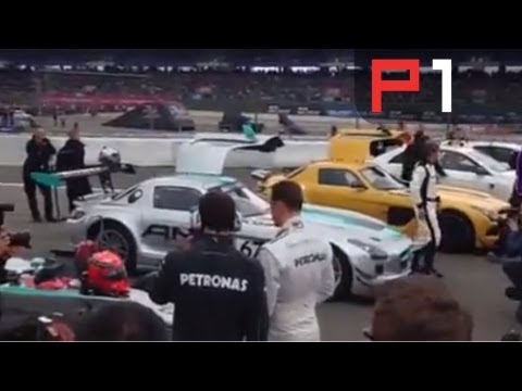 Michael Schumacher about to drive the Nordschleife in a Mercedes F1 car