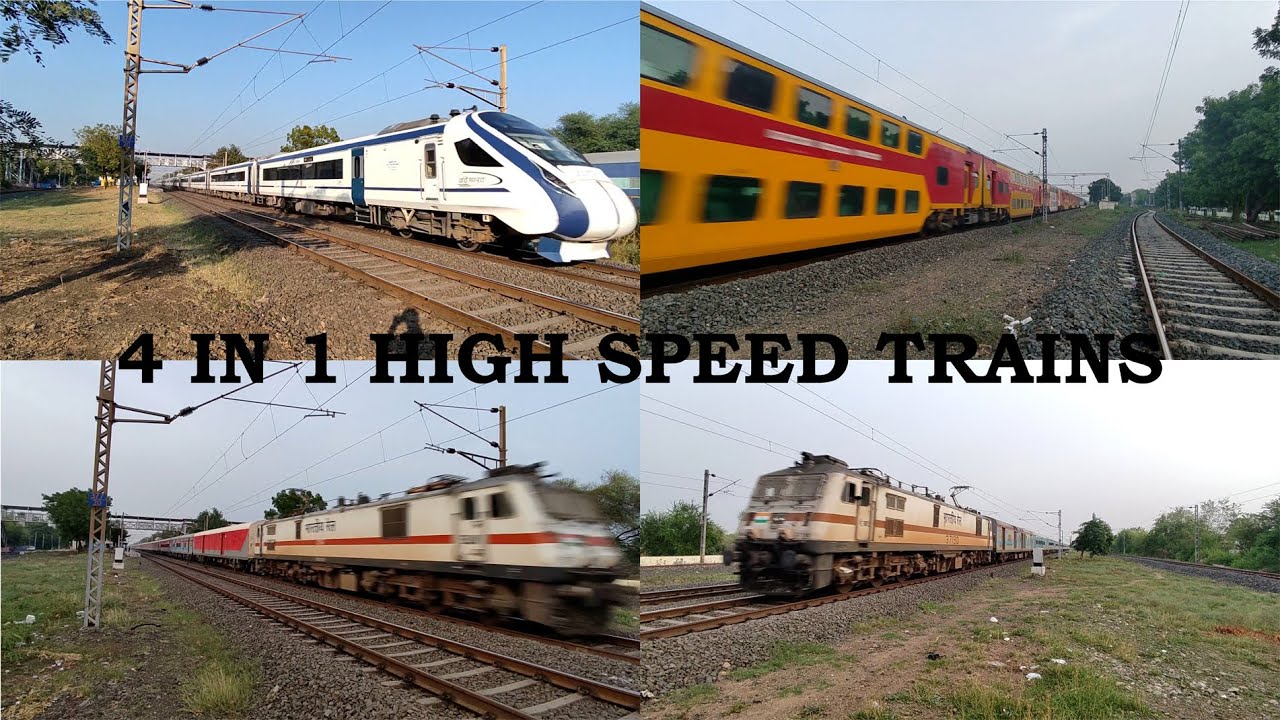 [4 In 1] High Speed Trains Vande Bharat + Karnavati + Golden Temple