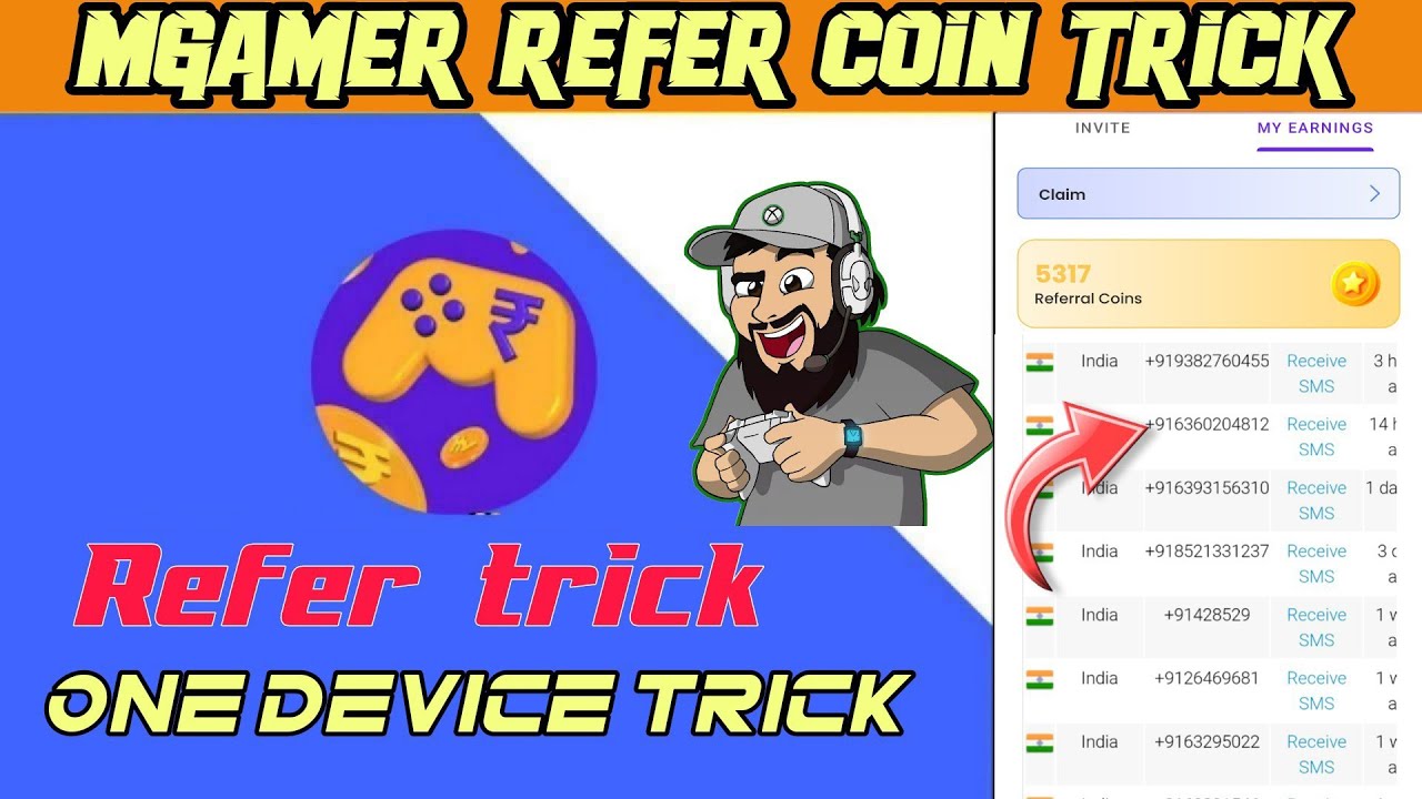 Mgamer refer coin trick | mGamer coin trick | mgamer refer trick