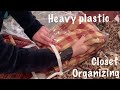 ASMR Heavy plastics (No talking) Linen closet organization/Folding cloth