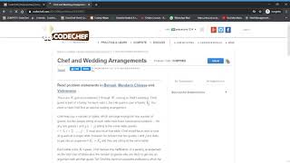 CHEF AND WEDDING ARRANGEMENTS| CODE WITH SD  | CODECHEF