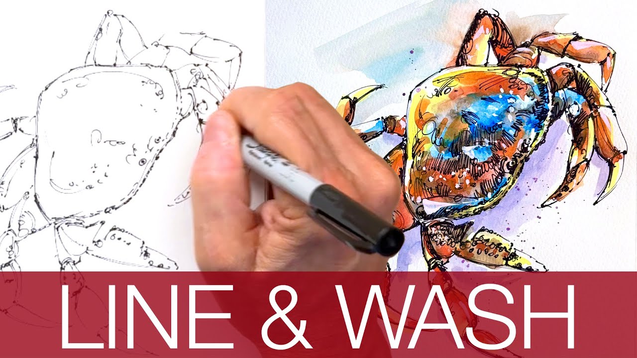 Watch! Turn Simple Shapes Into a Cool Crab Sketch!
