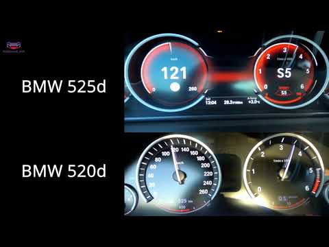 BMW520d vs BMW525d Acceleration 0-100 / 100-200