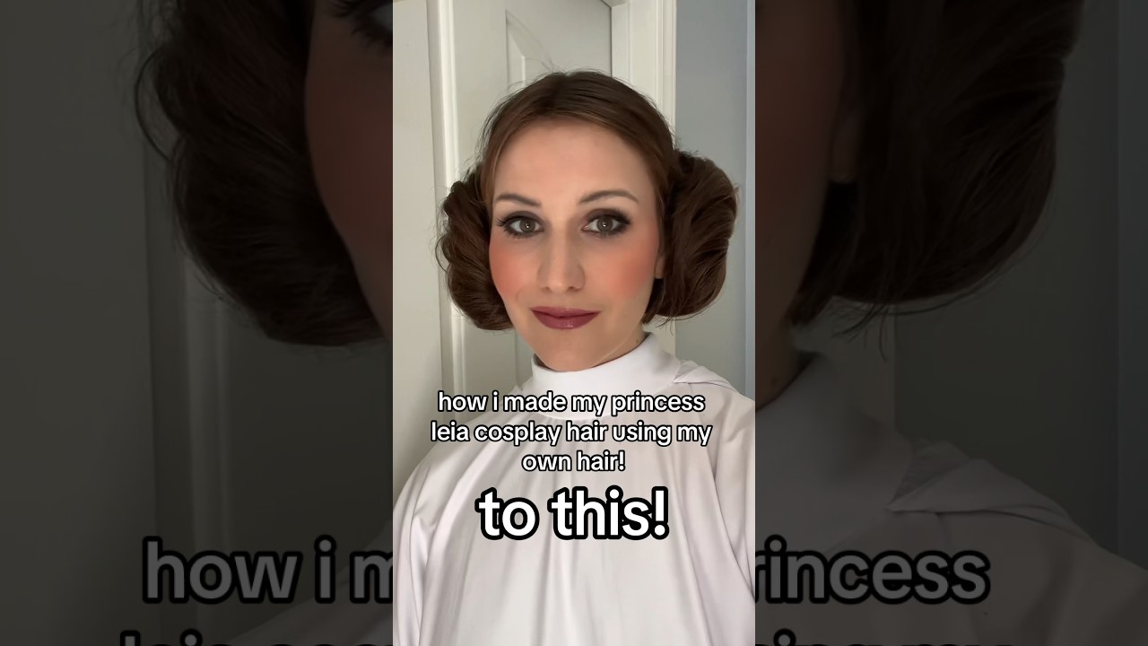 hair tutorial for classic princess leia buns! #starwars #cosplay #princessleia #leia #leiacosplay