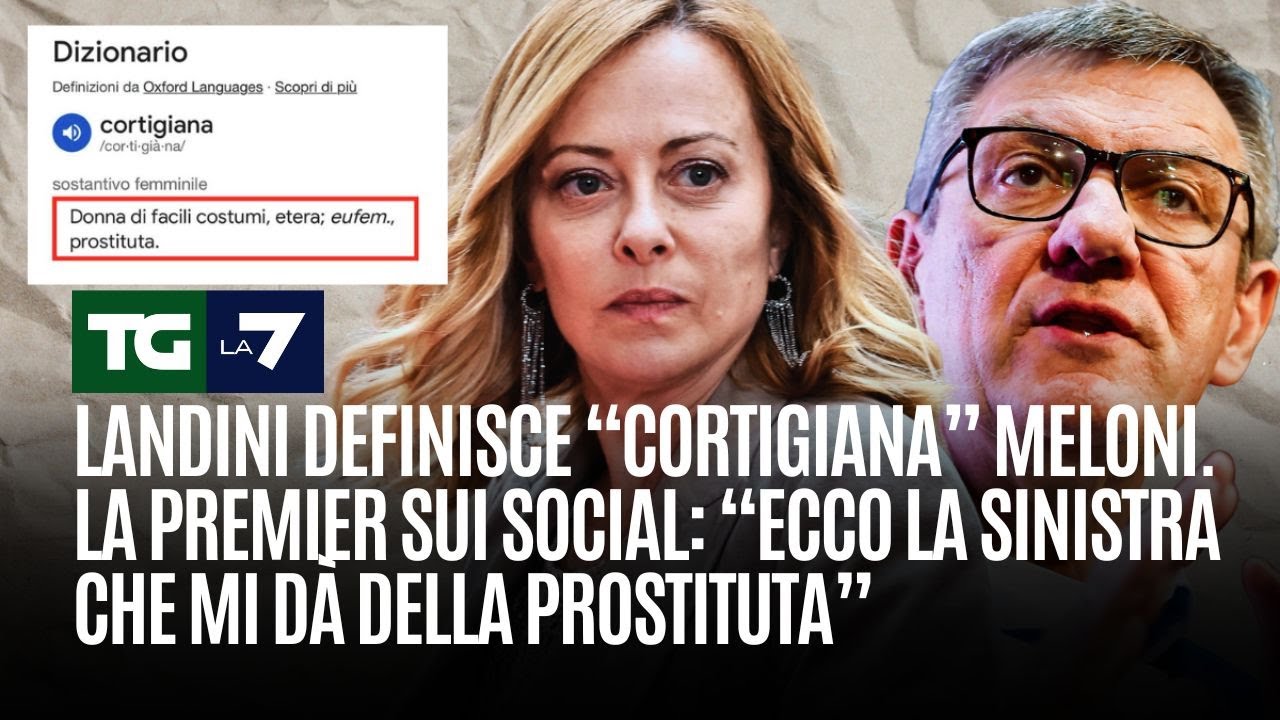 Landini definisce “cortigiana” Meloni. La premier sui social: “La sinistra mi dà della prostituta”