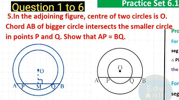 Class 9 Geometry Chapter 6 Circle Practice Set 6.1 | Maharashtra Board