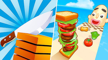 Slice it All! vs Sandwich Runner - Gameplay Walkthrough All Levels Android & IOS