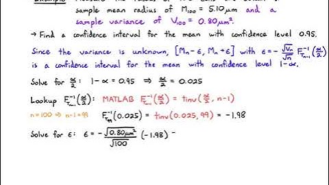 Probability 9.2 Confidence Intervals - Examples (2022)