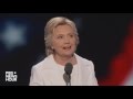 Hillary Clinton accepts the Democratic nomination for president