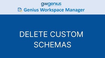 GWM - DELETE CUSTOM SCHEMAS