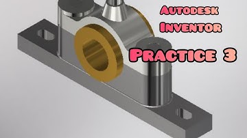AUTODESK INVENTOR  - PRACTICE 3 in / Engineering drawing / Machine drawing