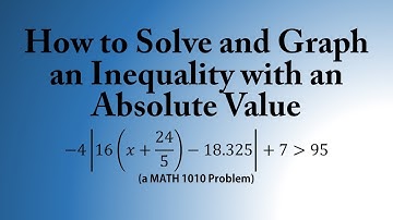 How to Solve and Graph an Inequality with an Absolute Value (a MATH 1010 Problem)