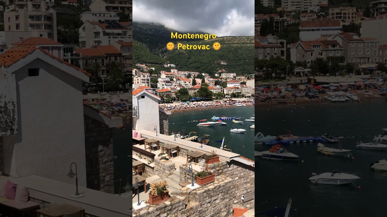 Petrovac / Adriatic Sea - Montenegro, 🌡T+35C°🌞 - walking tour - travel guid