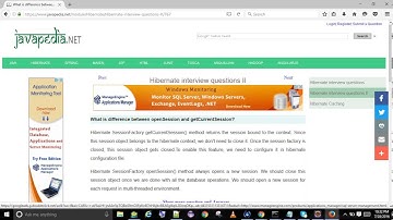 What is difference between openSession and getCurrentSession? | javapedia.net