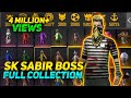 SK SABIR BOSS FREE FIRE FULL COLLECTION | FREE FIRE LEGEND SK SABIR BOSS ID COLLECTION | AZAR GAMING