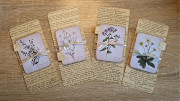 Edith Holden Belly Bands w/ Writing Spots ~ Edith Holden Junk Journal ~  Junk Journal Ideas