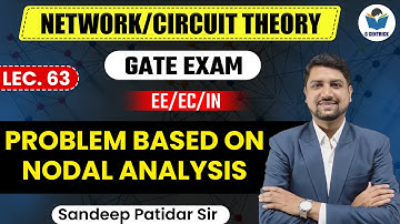 Lec 63 Problem based on Nodal Analysis || Network/Circuit Theory for Gate Exam