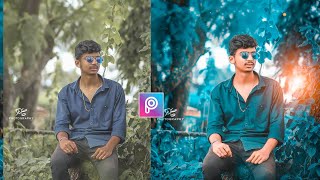 PicsArt Editing Background Colour Change ?| PicsArt New Blue Colour  Editing | PicsArt Photo Editing - YouTube