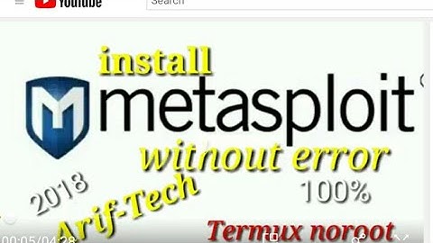 #termux  #metasploit install Metasploit in Termux without Error 100% noroot 2018