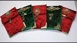 DIY~Beautiful Velvet Ribbon Gift Card Pockets! No-Sew!