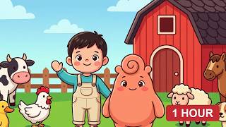 Farm Animals Song 🐄 1 HOUR Animal Sounds for Toddlers | Omboland screenshot 1