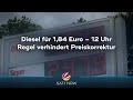 Diesel für 1,84 Euro – 12 Uhr Regel verhindert Preiskorrektur