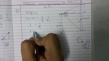 Chapter 9 Exercise 9.1 (Q12) maths class 10 || Applications of trigonometry