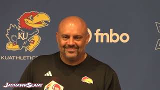 Kansas LB coach Chris Simpson fall camp Update