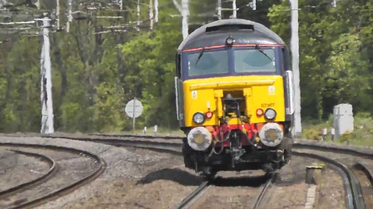 (HD) Direct Rail Services 57307 Passing Bushey working 0T73 | 6/5/13