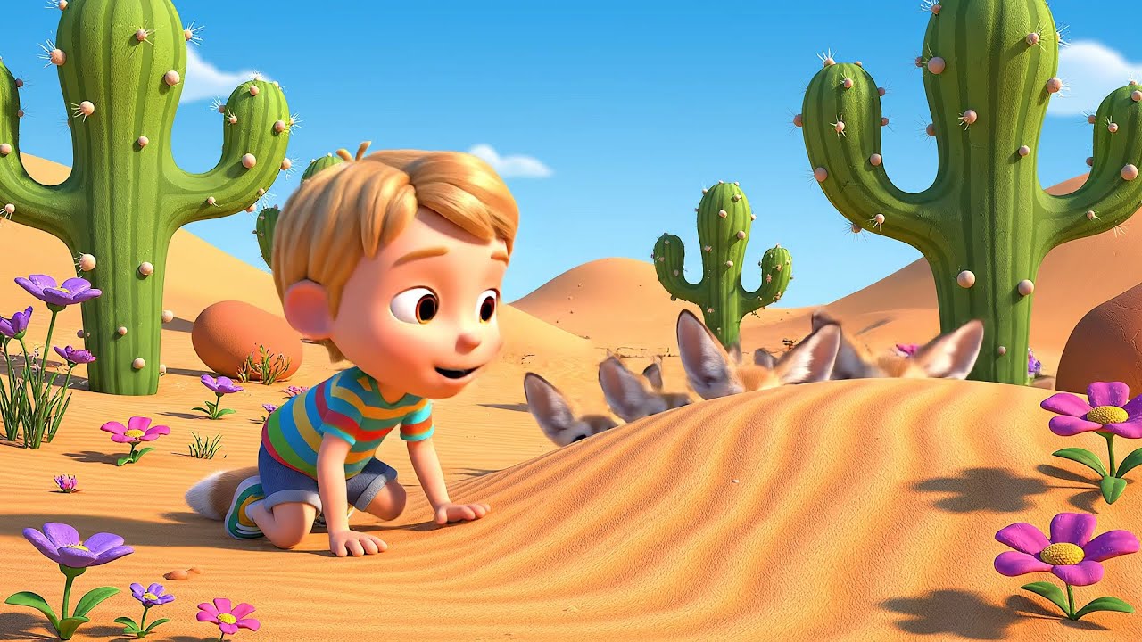 Peeking Fennec Foxes Fun | Kids Songs & Nursery Rhymes
