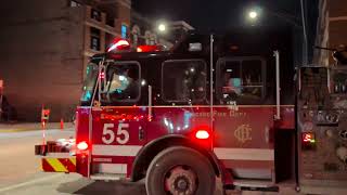 Chicago Fire Department- Engine 55 & Truck 44 (Spare) Responding 