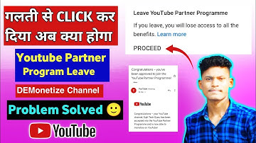 Leave Youtube Partner Program | De Monetize Channel Problem Solved @Sujitpradhanvlogs379