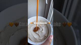 Sticky, Gooey No-Bake Salted Caramel Cheesecake ! #shortsfeed #nobakedessert