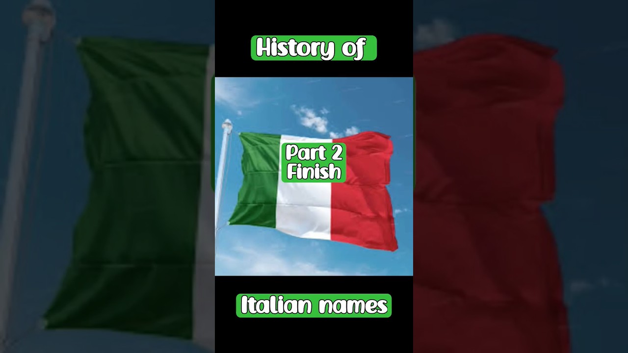 History of italian names 