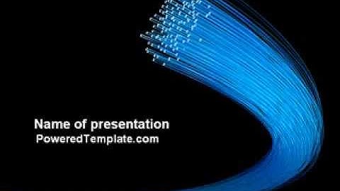 Optical Fibre Network PowerPoint Template by PoweredTemplate.com
