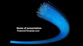 Optical Fibre Network PowerPoint Template by PoweredTemplate.com