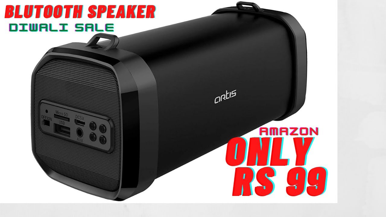 Artis BT90 Wireless Portable Bluetooth Speaker with USB/Micro SD Card/FM/AUX in (Black)/amazon