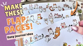 Make These Easy Cat Flap Pages! | Washi Tape Unboxing + Create With Me Featuring The Washi Tape Shop