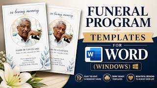 Funeral Program Templates for Word (Windows)