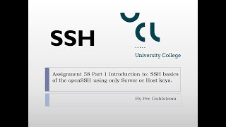 Ass58 Part 1 Introduction to assignment about SSH