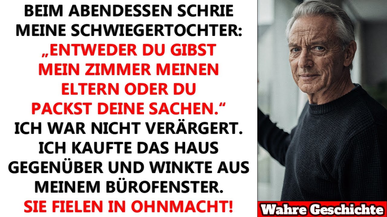 Meine Schwiegertochter wollte mich aus dem Haus werfen – ich kaufte das Haus gegenüber.