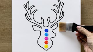 Daily challenge Acrylic Deer Silhouette Art Painting