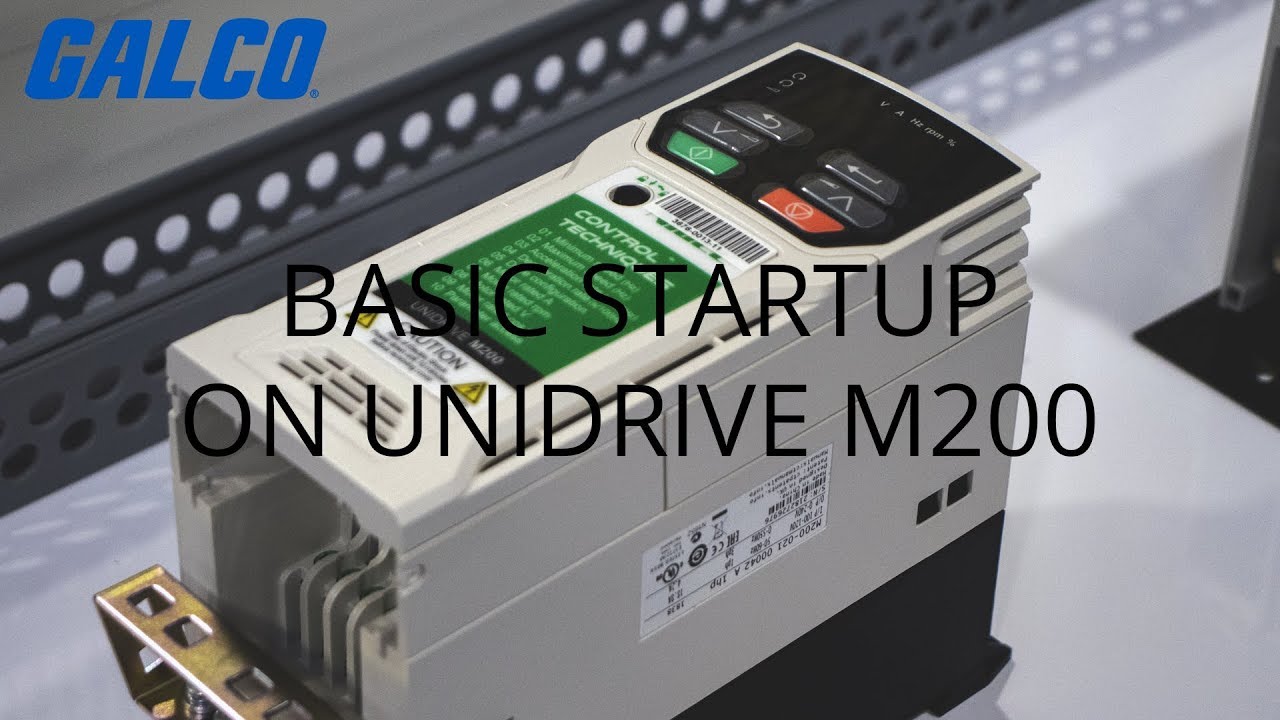 Basic Startup on Control Techniques Unidrive M Series M200 AC Drive