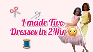 2 Vintage dresses in 24 hours| Butterick 8074