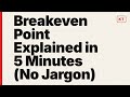 Breakeven Point Explained in 5 Minutes (No Jargon)