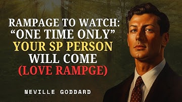 Rampage To Watch “One Time Only” Your Specific Person Will Come #NevilleGoddard