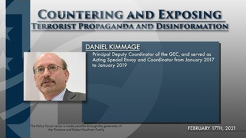 Policy Forum: Countering and Exposing Terrorist Propaganda and Disinformation