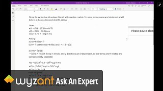 (Physics) Motion in 2-D: Acceleration, Velocity, Position, and Angle Between