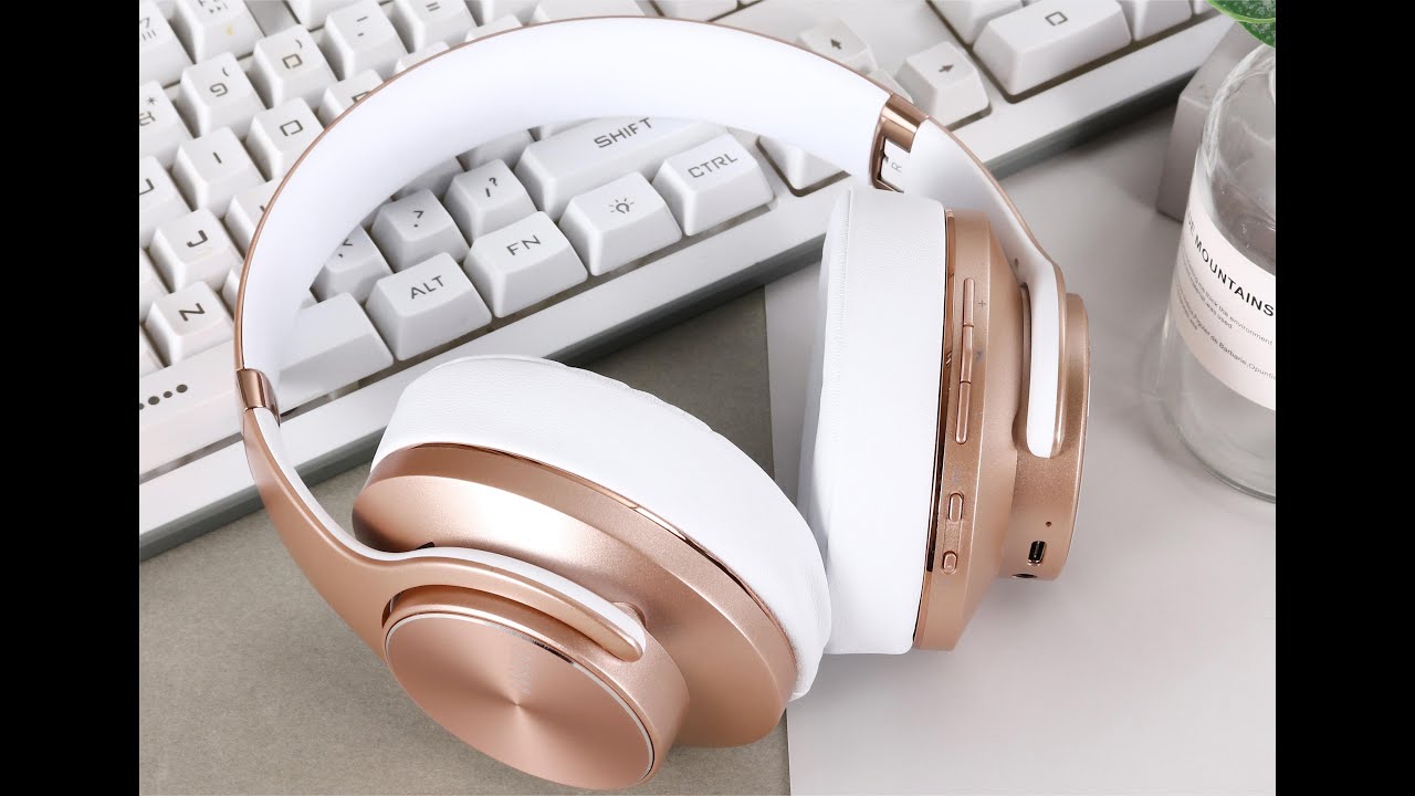 DOQAUS VOGUE 5 ROSE GOLD WIRELESS HEADPHONES UNBOXING - YouTube