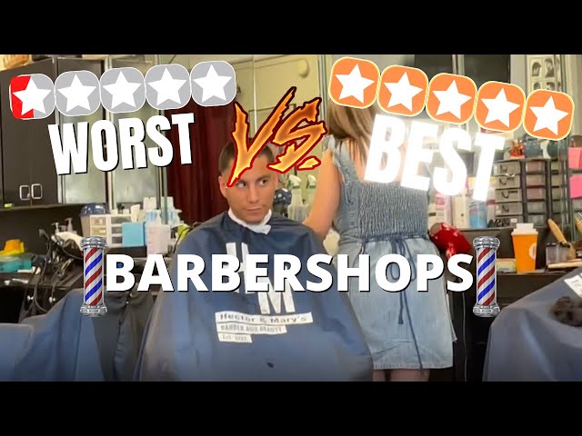I Got A HAIRCUT At The BEST and WORST rated Barbershops In My CITY!! Professional Barber Edition!!